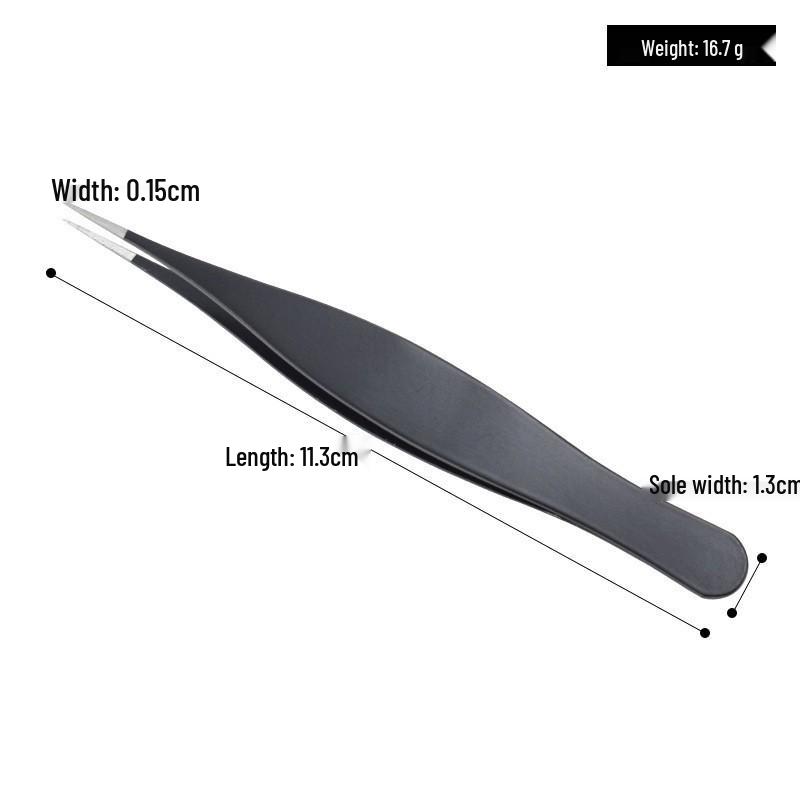 Multicolored Stainless Steel Pointed Eyebrow Tweezers - Beauty Tools for Precision Makeup and Trimming