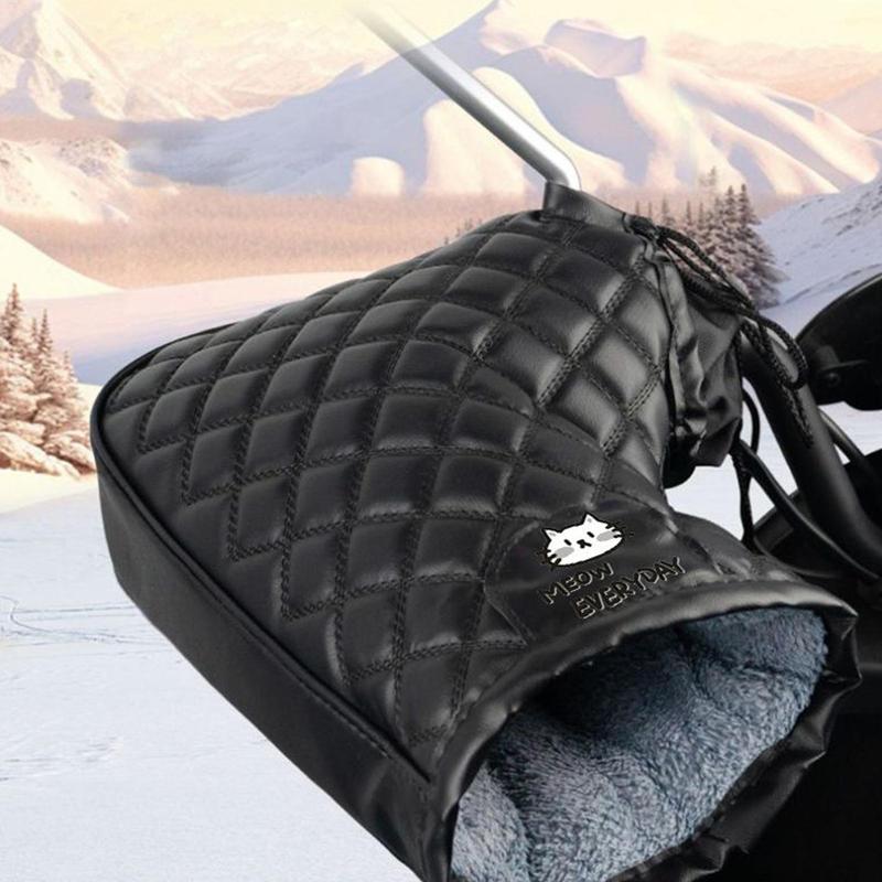 Motorcycle Bike Handlebar Mitts Winter Waterproof Hand Muffs Insulated Windproof Scooter Mitts For Cold Weather Road Cycling