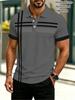 Men'S Outdoor Polo Shirt, Mixed Colors, Multiple Specifications Available, Polyester Material, Geometric Grid Design, Suitable for Hiking And Outdoor