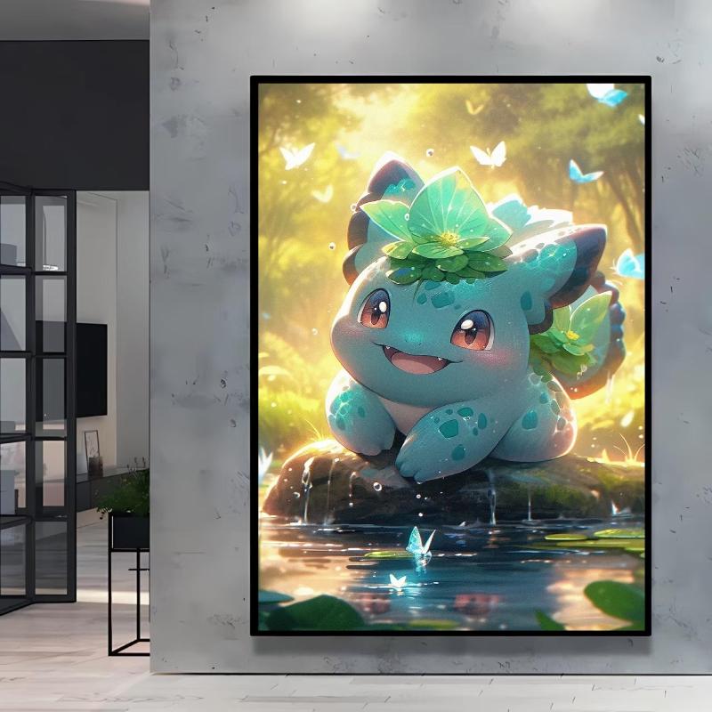Adorable Pikachu Themed Home Wall Painting Printed on High Quality Canvas It's An Ideal Choice for Collection and Decoration