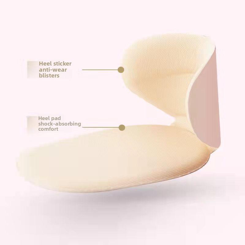 2 In 1 Heel Stickers Anti-friction Foot Stickers Foam T-shaped Women's High Heel Stickers To Prevent Heel Drop and Pain Thick Heel Pads
