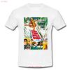 sMens Retro White T Shirt Ride The Wild Surf Movie Poster Film Surfer Surfing Vintage Washed Stretched Top For Everyday Wear