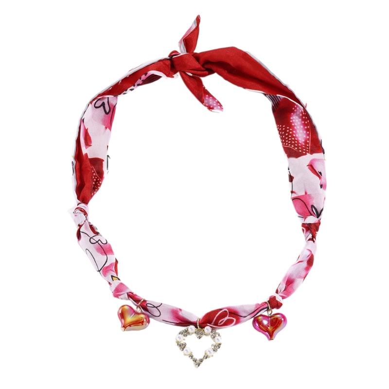 

Multi Pendant Scarf Necklace Soft Polyester Fashion Accessory For Women Wrinkles Resistant Lightweight Travel Essential