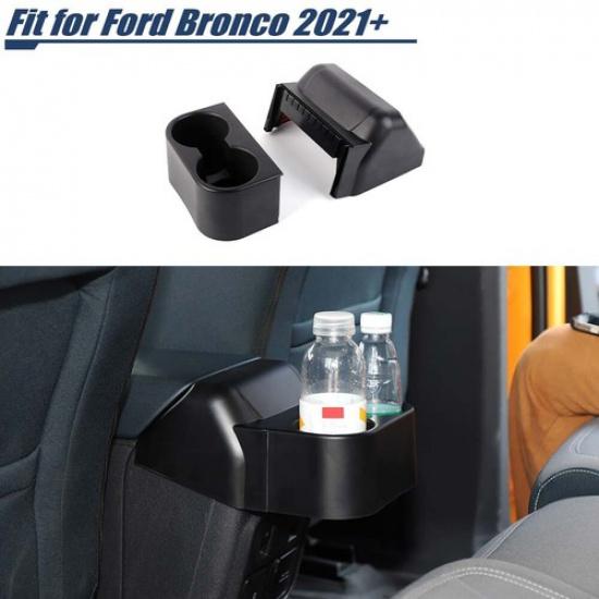 For Ford Bronco + 4Door Rear Back Seat Water Cup Holder Storage Box Pocket