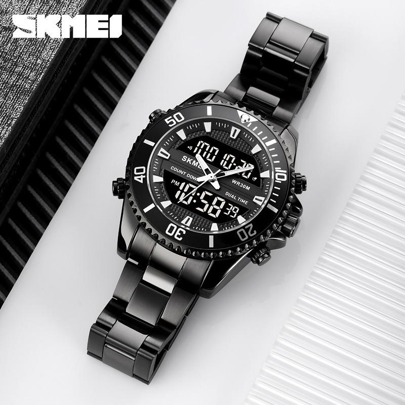 Fashion Multi-function Double Display Men's Watch, Outdoor Sports 3-time Men's Electronic Watch
