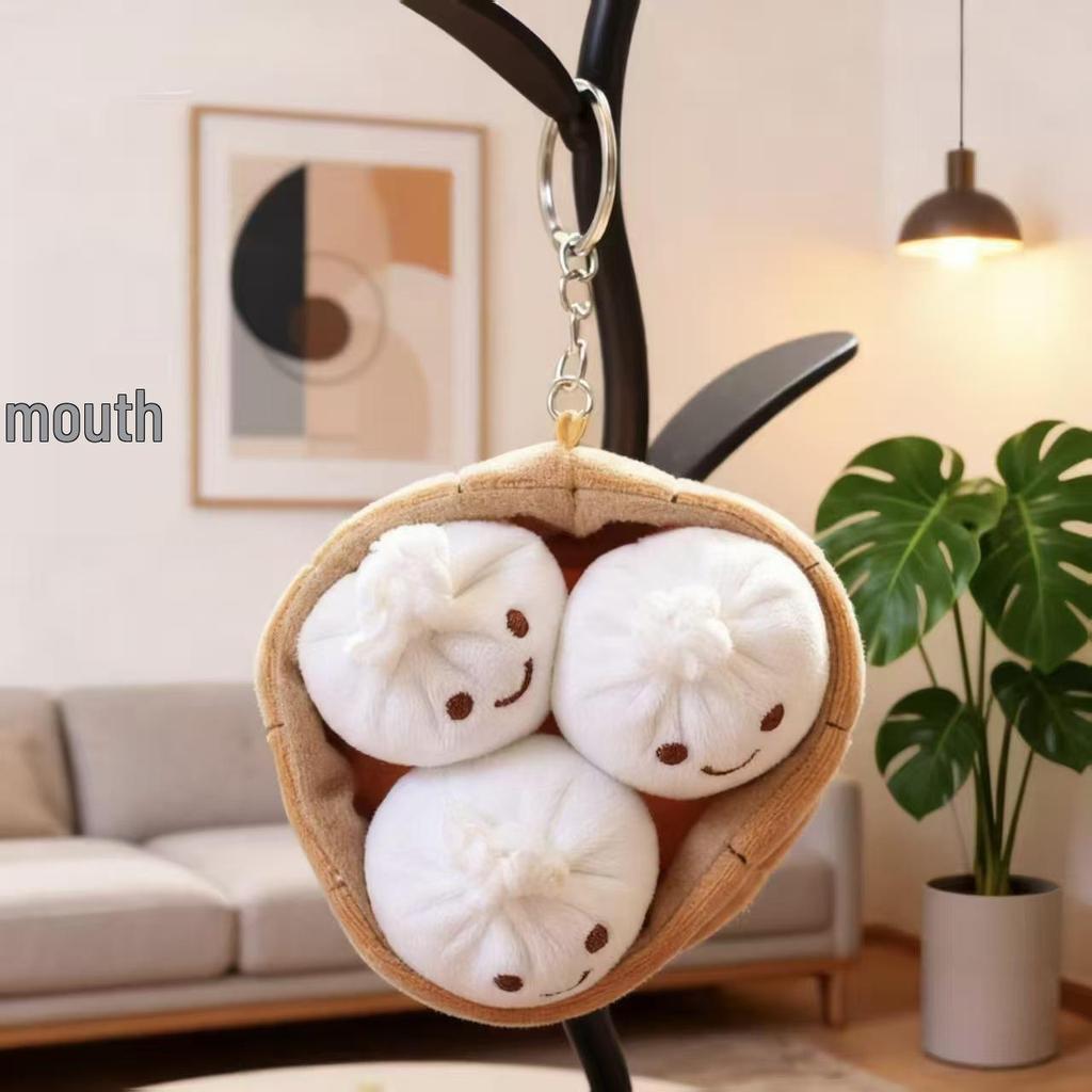 Διαδικτυακή Διασημότητα Χαριτωμένο Xiao Long Bao Βελούδινο Μπρελόκ Κούκλα Κρεμαστό
