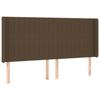 VidaXL Headboard with Ears Dark Brown 183x16x118-128 Cm Fabric3119835