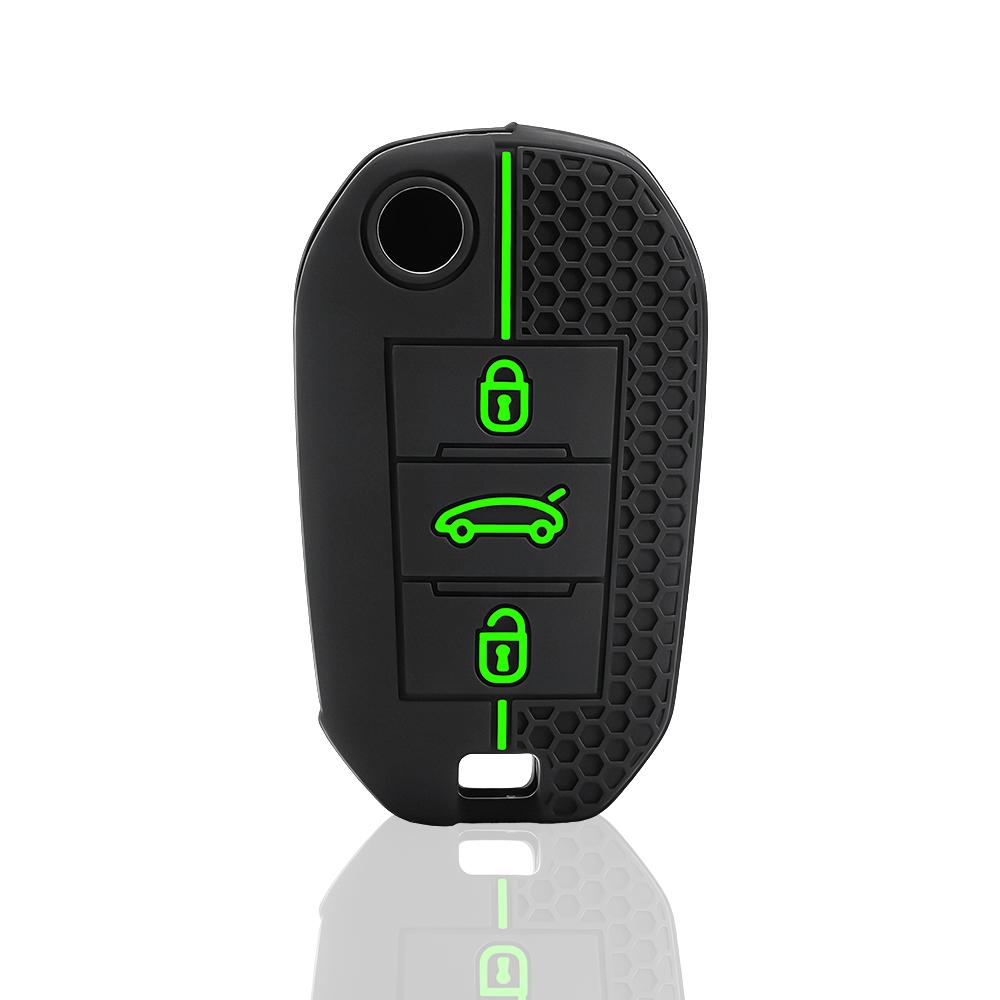 Silicone Car Key Case Cover For Citroen Berlingo 2026 C3 III Aircross C4 C4L C5 C6 C8 Picasso For Peugeot 208 2019 308 Key Cap