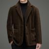 Men's 2025 Winter Fashion Lambswool Shearling Coat, Double-Sided Wear - Casual Style for Young and Middle-Aged