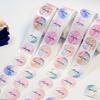 500 Stickers/Roll Ins Style Multicolor Thank You Self-Adhesive Roll Stickers, Simple Heart/Shape Suitable for Gift Wrapping Boxes, Envelopes