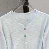 Elegant Button-Front Short Sleeve Knit Top