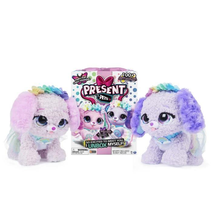 Present pets chiot feerique en peluche interactif avec plus de 100 eff