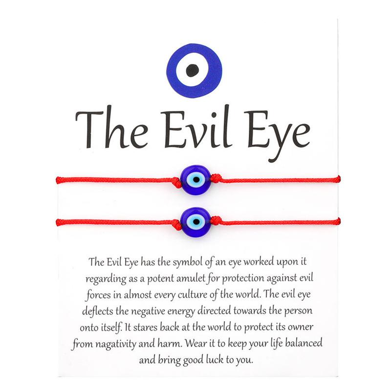 

Fashion Turkish Style Evil Eye Bracelet For Women Men Teens Lucky Red Rope Handmade Woven Gothic Jewelry Party Christmas Gift
