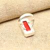 Dazzling Faceted Red Coral Gemstone Handmade 925 Solid Sterling Silver Jewelry Lovely Ring Foe Her