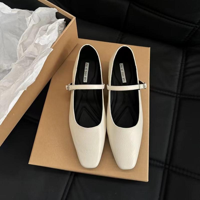 Mode Damen Schuhe 2024 Heißer Verkauf Mary Janes Damen High Heels Eckige Zehenpartie Tägliche Pumps Damen Schnallenriemen Eckiger Absatz Schuhe Weiblich