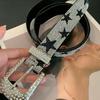 Y2K Shiny Star Waistband Strap Buckle Jeans Decor Fashion Five-Pointed Star Belt  Waist Accessories