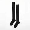 Popcorn thigh socks Black