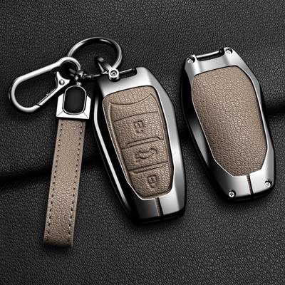 Suitable for Citroen C1 C2 C4 C6 C3-XR Picasso Grand DS3 DS5 Car Keys, Zinc Alloy Leather Car Remote Key Set Key Protector