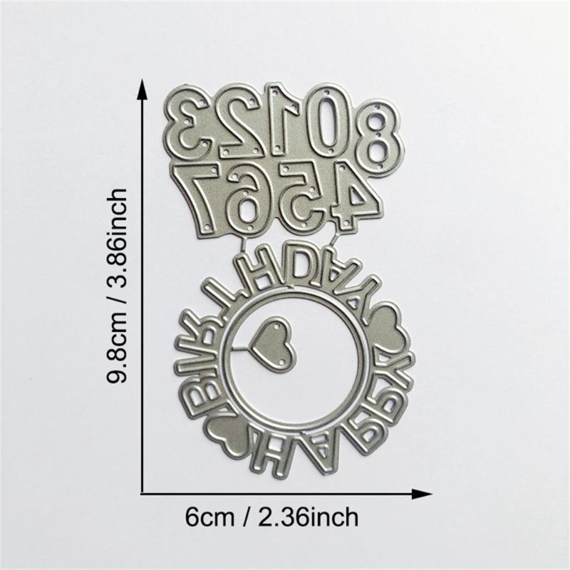Metal Die Cuts Happy Birthday Card Embossing DIY Photo Album Template Mold Decor