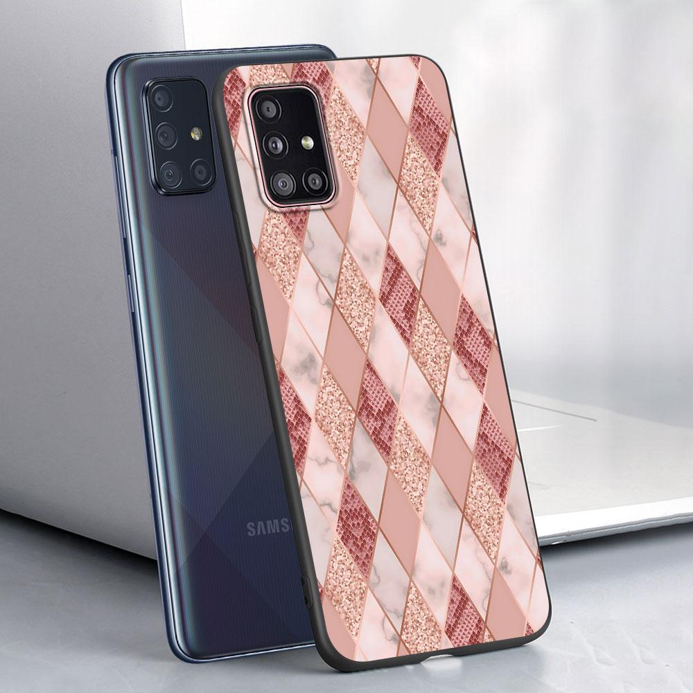 Rose Love Heart Gold Case for Samsung Galaxy A51 A53 A54 A31 A52 A12 A13 A21s A22 A32 A11 A22 A33 A41 A52s A73 TPU Phone Cover