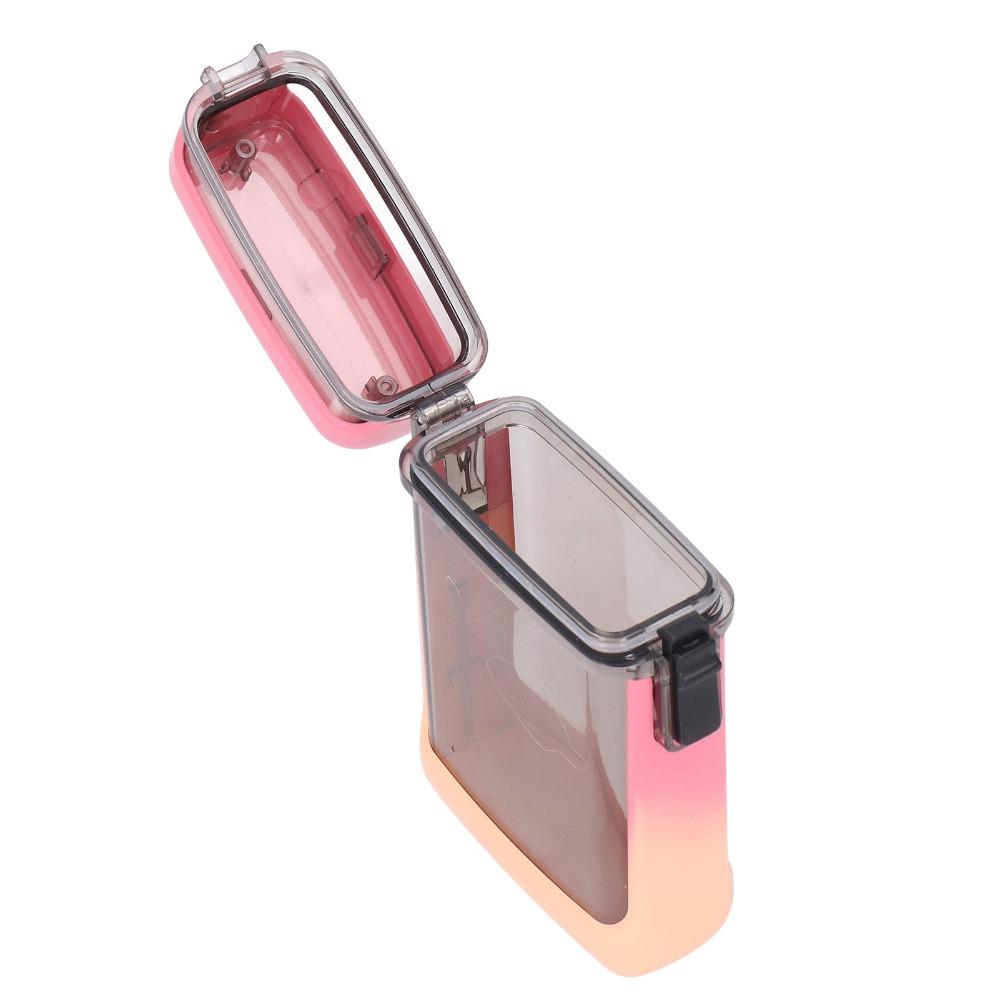 Pink Gradient /Black/White Pocket Case Waterproof Multifunctional ID Card Holder Good Sealing ABS ID Card Badge Holder Case