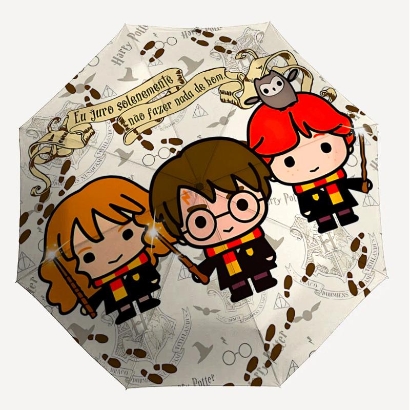 1PC Harry Potter Umbrella-8-Rib Reinforced, Automatic Open, Lightweight & Durable, Cute Fashion Accessory for Outdoor, D2623
