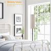LED Floor Lamp With 3 Color 9w E27 Light Bulb 220V Linen Lampshade Foot Switch Floor Light For Bedroom Living Room Office Decor