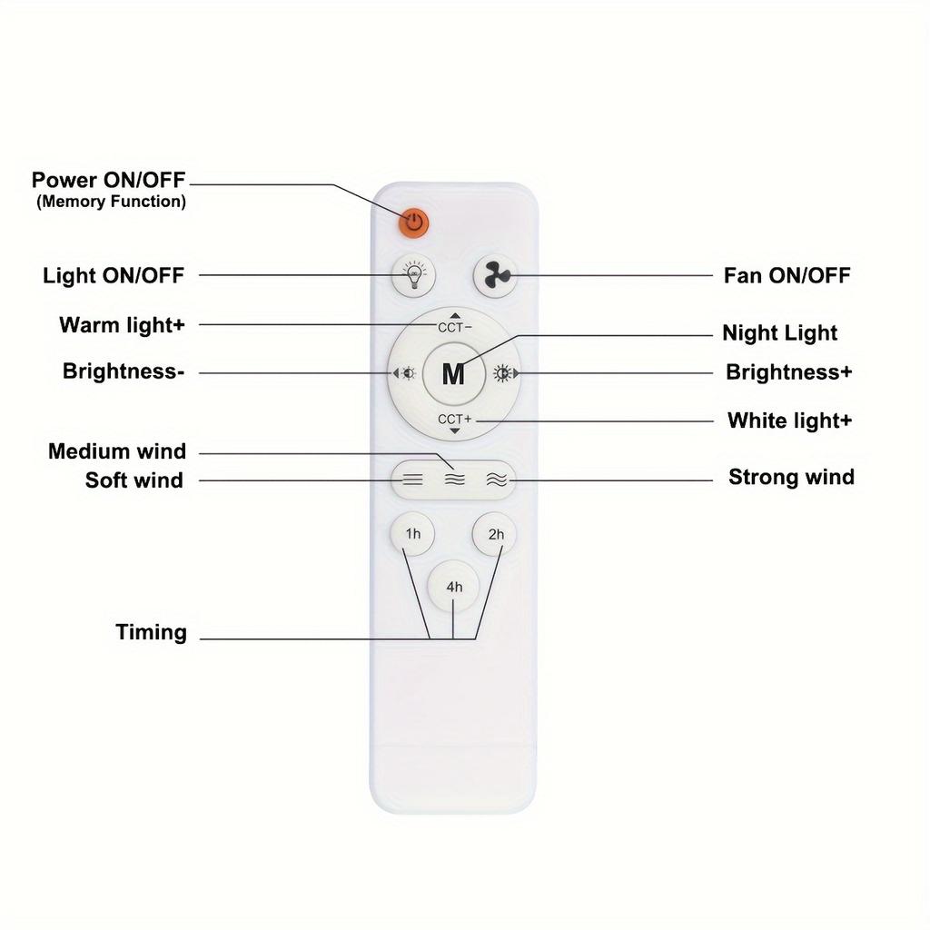 1 Pc Traditional Elegance 40W Ceiling Fan Light - Dimmable & Remote-Controlled, Versatile for Indoor Spaces, Patio To Bedroom