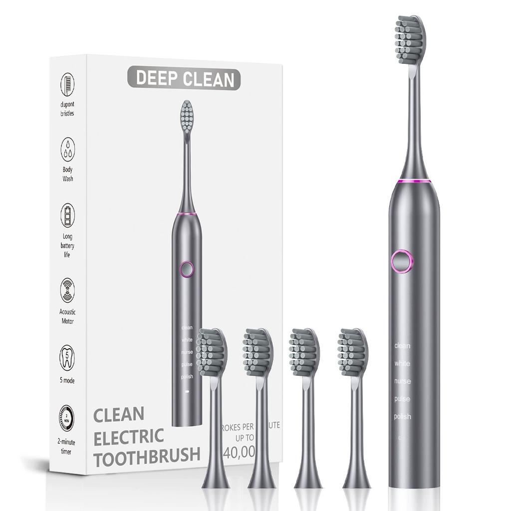 2025 Best Customized Private Label Smart Rechargeable Sonic Electric Toothbrush 5 Cleaning Modes with Travel Case for Adults