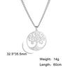 My Shape Vintage Tree of Life Necklaces for Men Women Gold Color Stainless Steel Necklace Choker Round Pendant Fashion Jewelry
