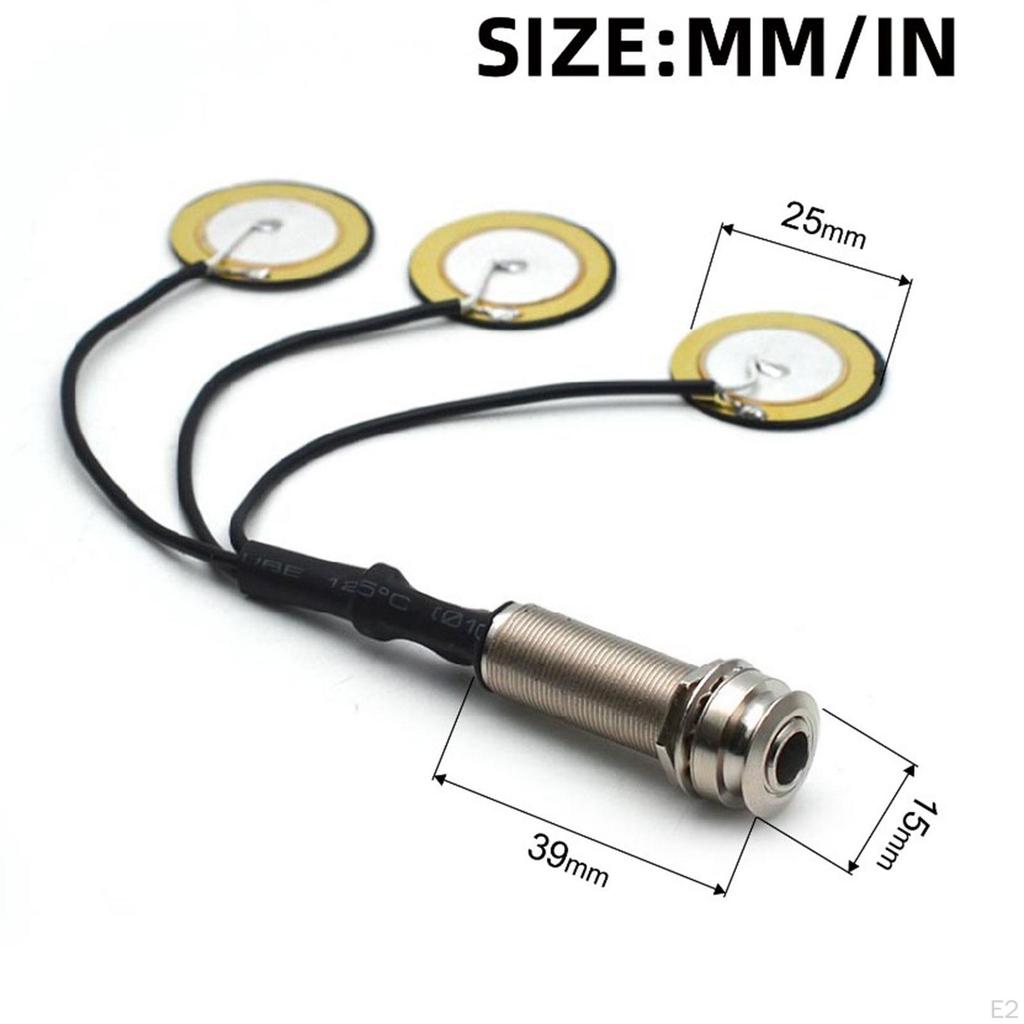 Non Drill Pickup Self Sticky Easily Install Multifunctional with 90mm Cable for Live Performance