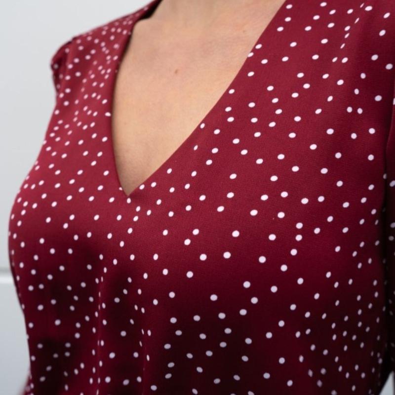 Fashion V-neck Long Sleeve Polka Dot Casual Dress for Women Summer New High Waist A Line Women's Dresses Vintage Slim Fit Sexy Party Short Dress 26268