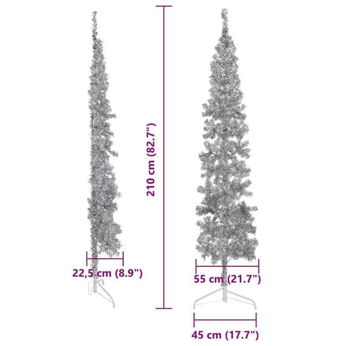 VidaXL Demi Sapin de Noël Artificiel Mince avec Support Arbre de Noël Décoration de Vacances Ornement de Noël Décoration de 344597