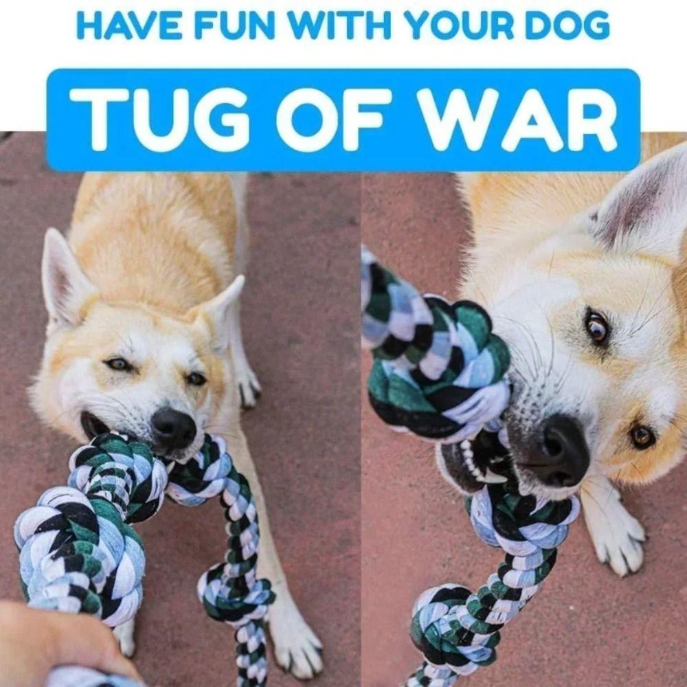 Cotton Dog Chew Toy Interactive Indestructible Dog Rope Toy  Tug of War