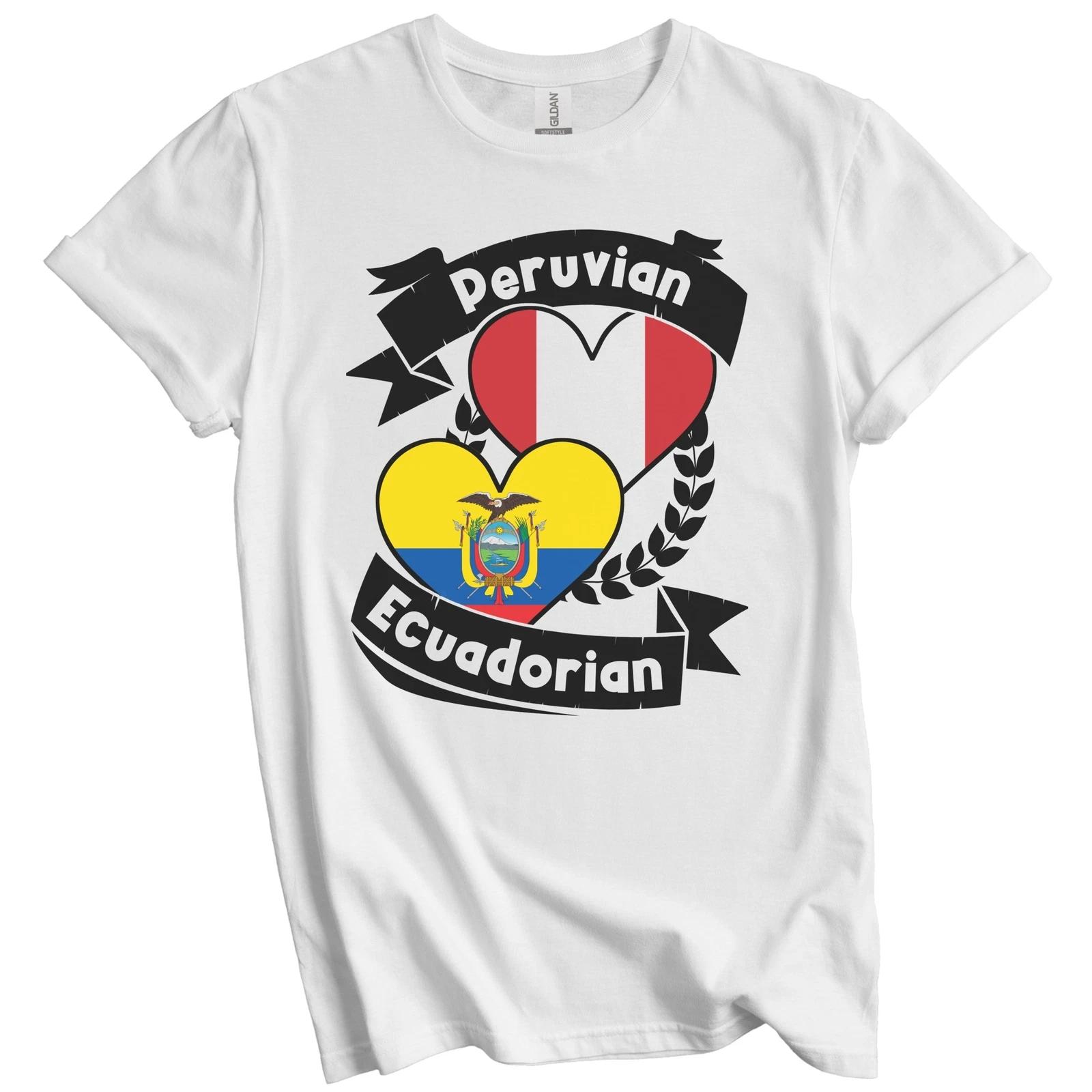 

Peruvian Ecuadorian Heart Flags Peru Ecuador T-Shirt S