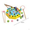 3 in 1 Fishing Hands Brain Training Wooden Fine Motor Skill Toy Preschool Gift for Toddlers