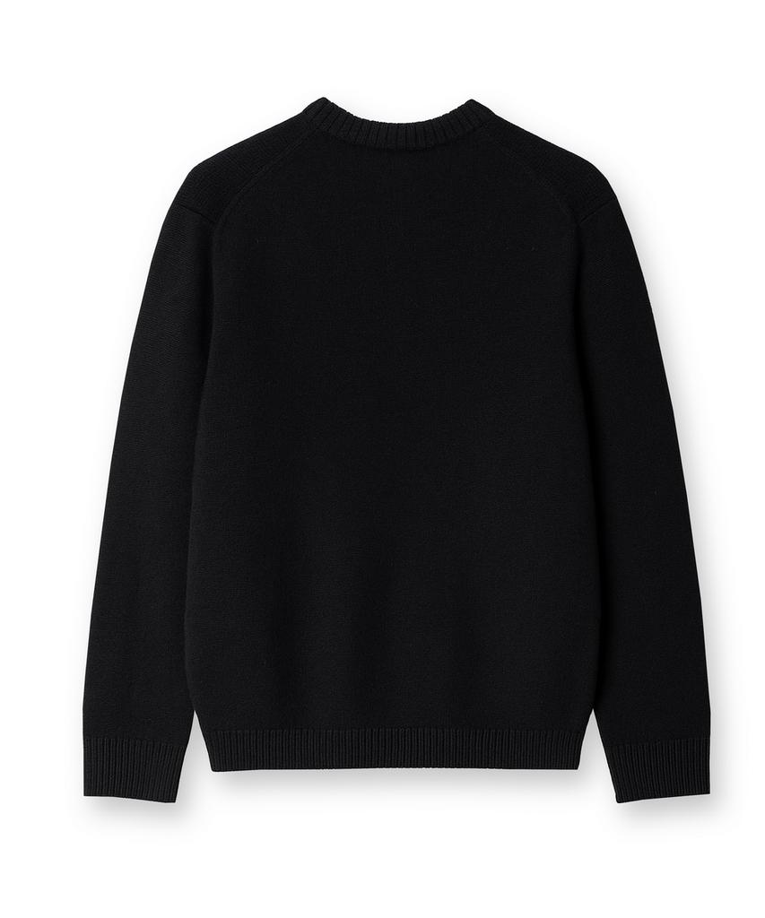 Edeunbeoleokeulleob Shetland Wool Fish Knit [Black]