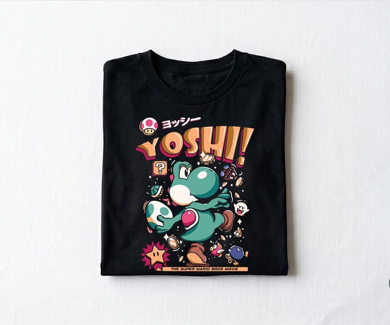 Super Mario Bros Shirt Yoshi Super Mario Movie Shirt, Super Mario Gifts Shirt, Super Mario Merch Shirt 110