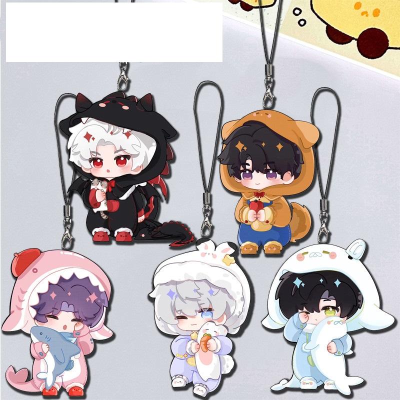 Love and Deep Space Game Anime Peripheral Mobile Chain Acrylic Keychain Pendant Schoolbag Cartoon Decoration Independent Gift