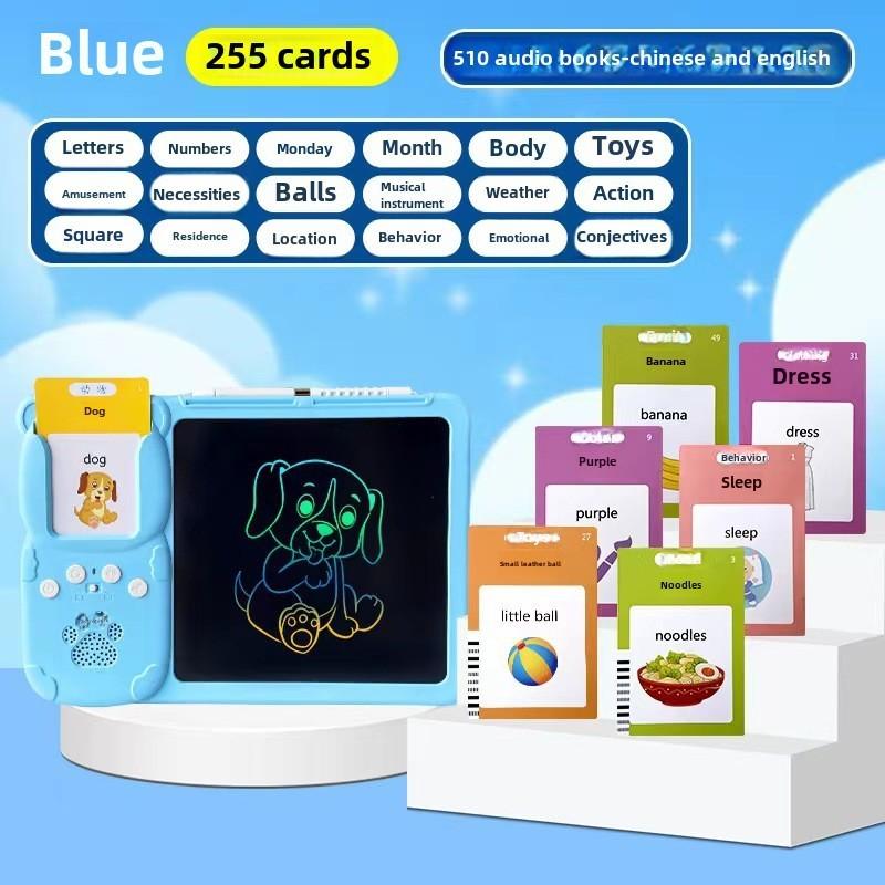 

Writing Lcd Kids Tablet With Card Doodle Drawing Board Creative Educational Fun BULE