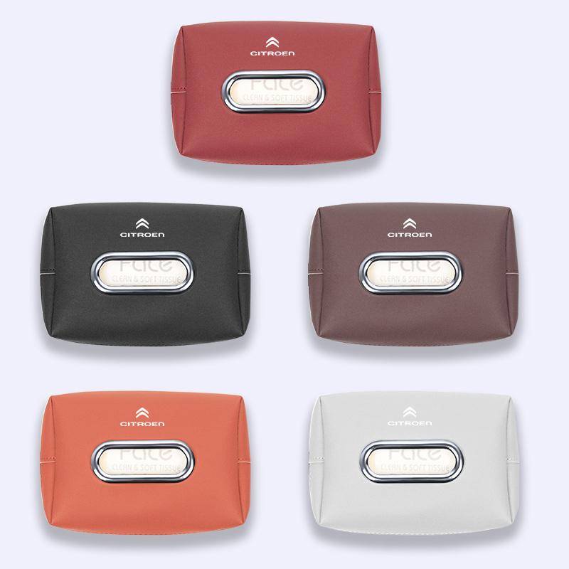Suede Car Tissue Bag Hanging Vehicle Napkin Box For Citroen DS3 DS4 DS5 RD3 Cross Berlingo Xsara Grand Picasso Jumper Saxo Jumpy amj123