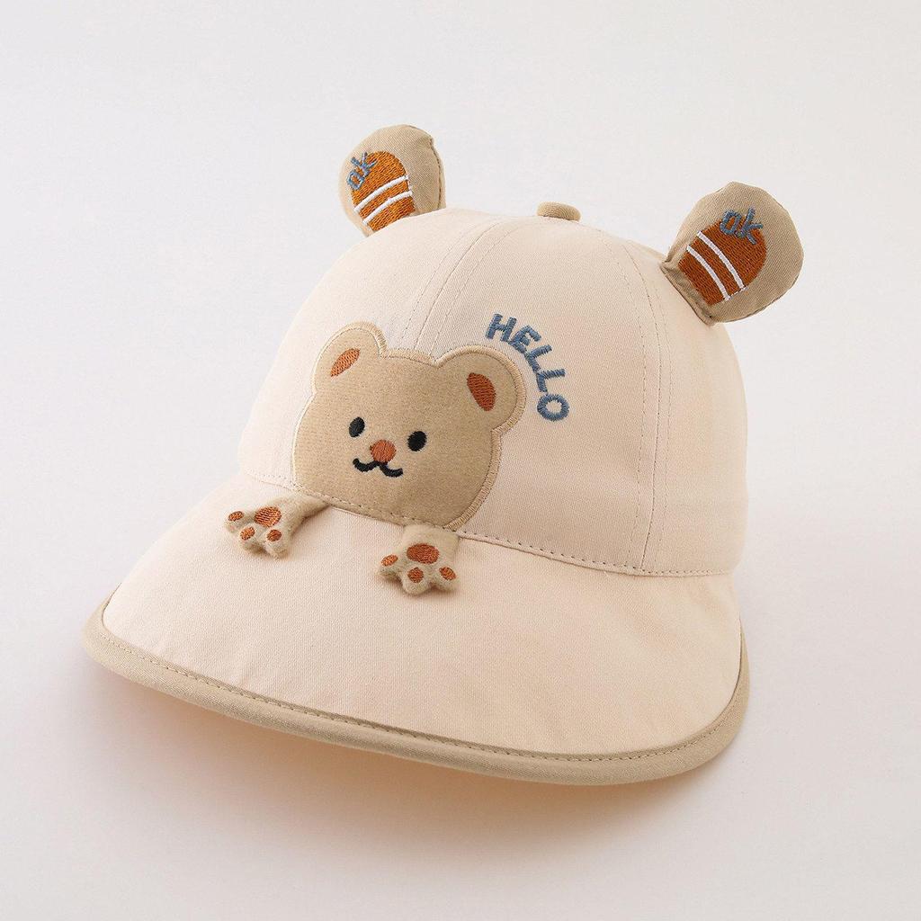 Kids' Cartoon Baseball Cap - Wide Brim Sun Protection Hat for Spring and Autumn