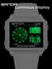 SANDA Fashion Trend Electronic Watches for Man Waterproof Sports Clock Outdoor Casual LED Luminous Digital Chronograph Watches