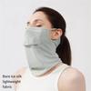 Unisex Anti-uv Ice Silk Sunscreen Mask Facial Gini Summer Outdoor Sports Ear Cord Scarves Mask Neck Protection Face Veil