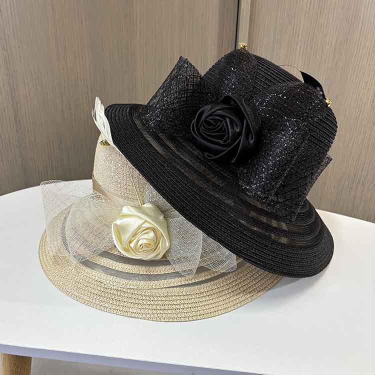 New spring and summer fashion straw hat women's breathable sunshade sun protection straw hat large edge UV protection beach hat
