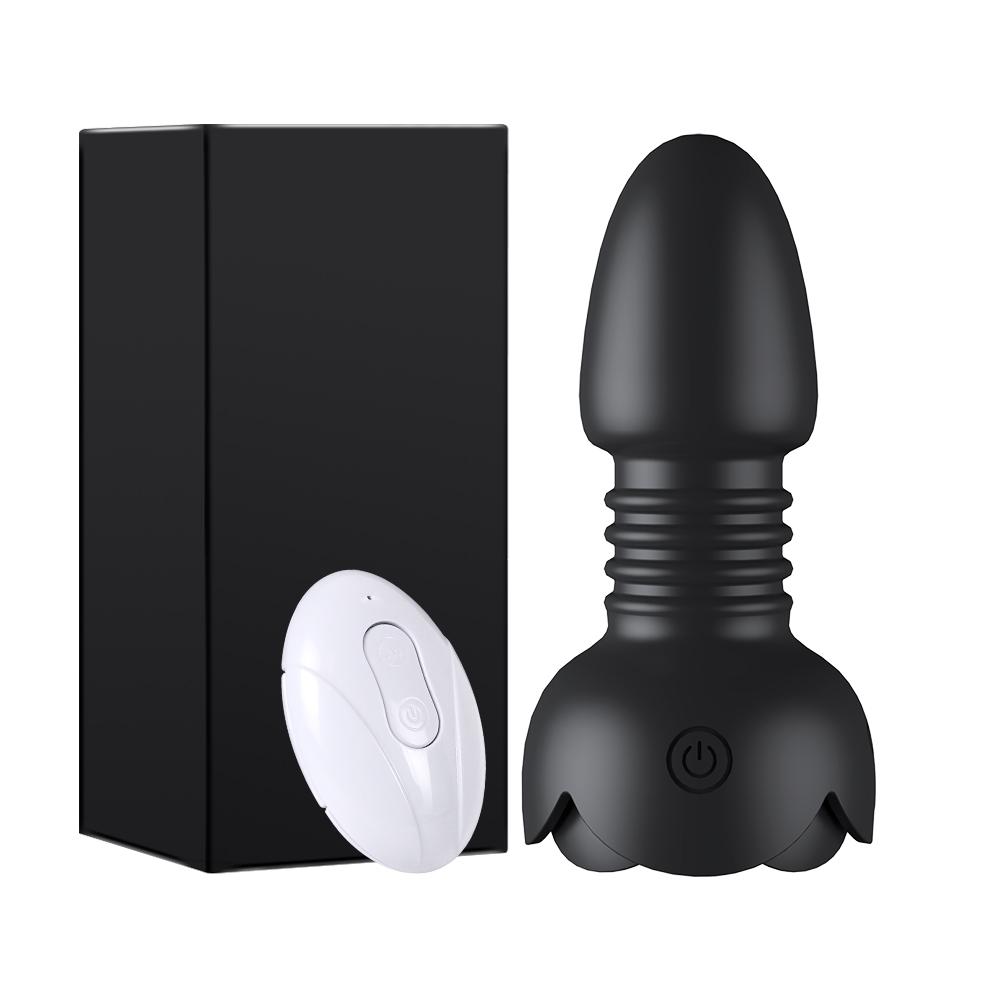 Wireless Butt Plug with LED Remote Control Telescopic Anal Vibrator Dildo Male Prostate Stimulator Gay Insert Masturbator Unisex Climax Vibrating Egg