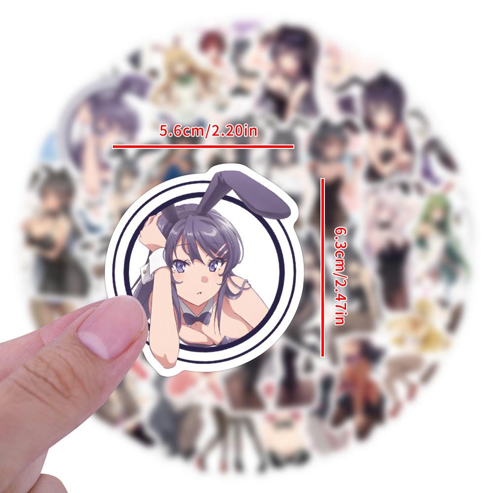 50/340 Anime Sexy Girl Graffiti Stickers Decorative Skateboard Guitar Personality Stickers