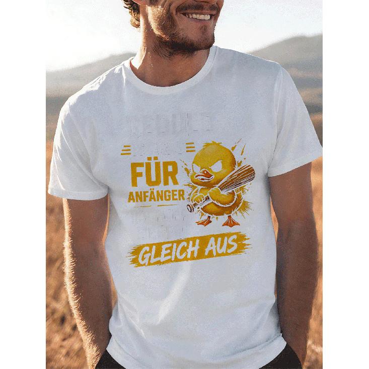 Men s Soft Cotton Short Sleeve Crew Neck T-Shirt with Funny Angry Duck Holding Bat Graphic Print for Casual Daily Wear Outdoor Activities S чёрный