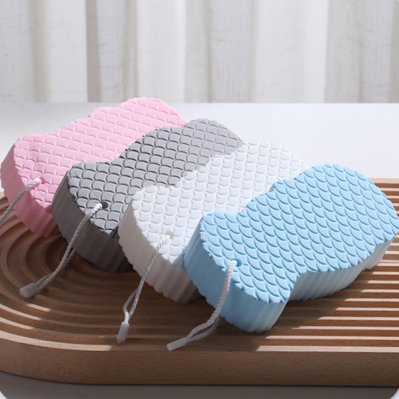 3D Exfoliating Sponge Bath Towel: Upgraded Double-Sided Cotton Scrubber for Baby Bathing and Skin Exfoliation