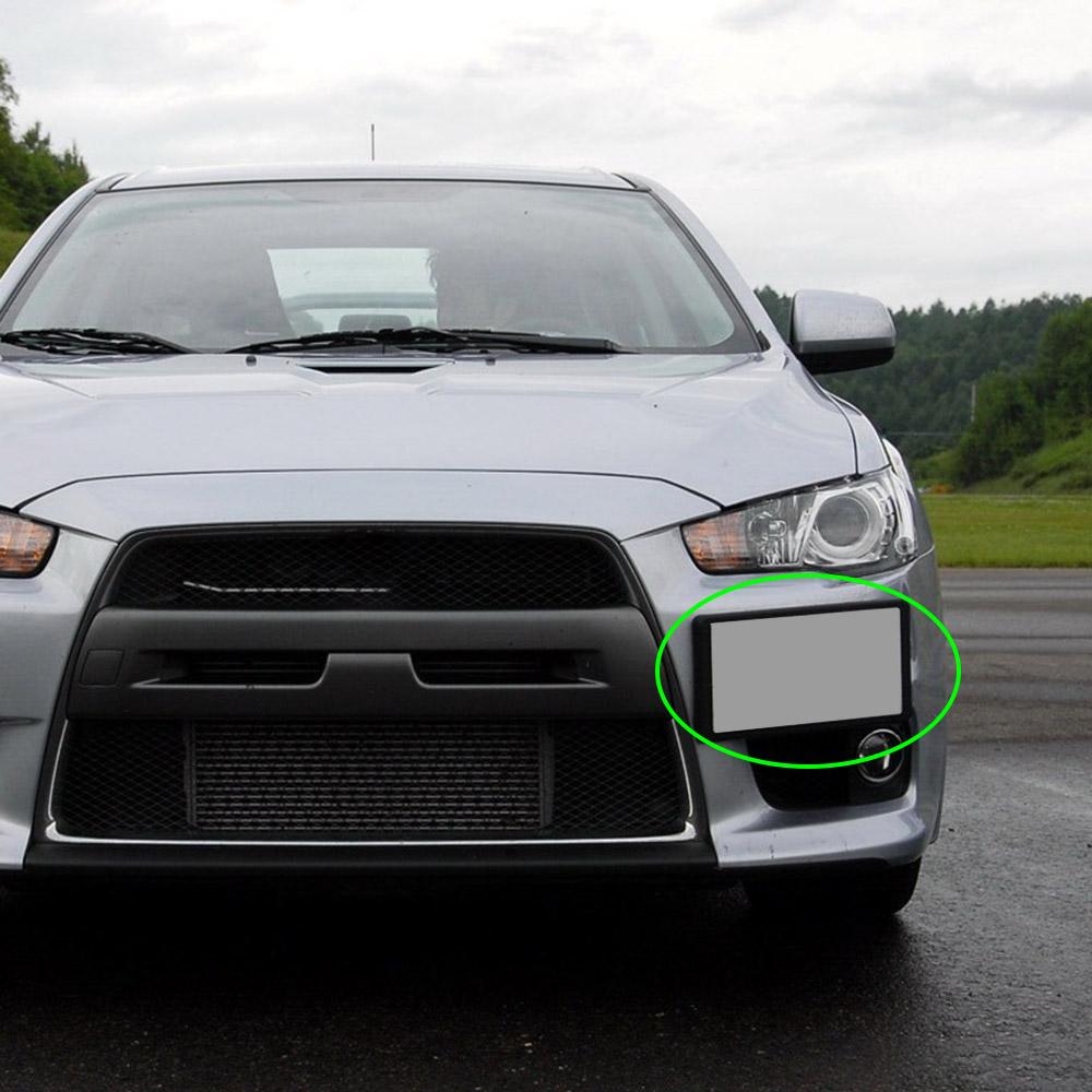For Mitsubishi Lancer GTS EVO X 2008-2018 1Pcs License Plate Frame Relocator Base Car Accessories ABS Auto Front Bumper Install